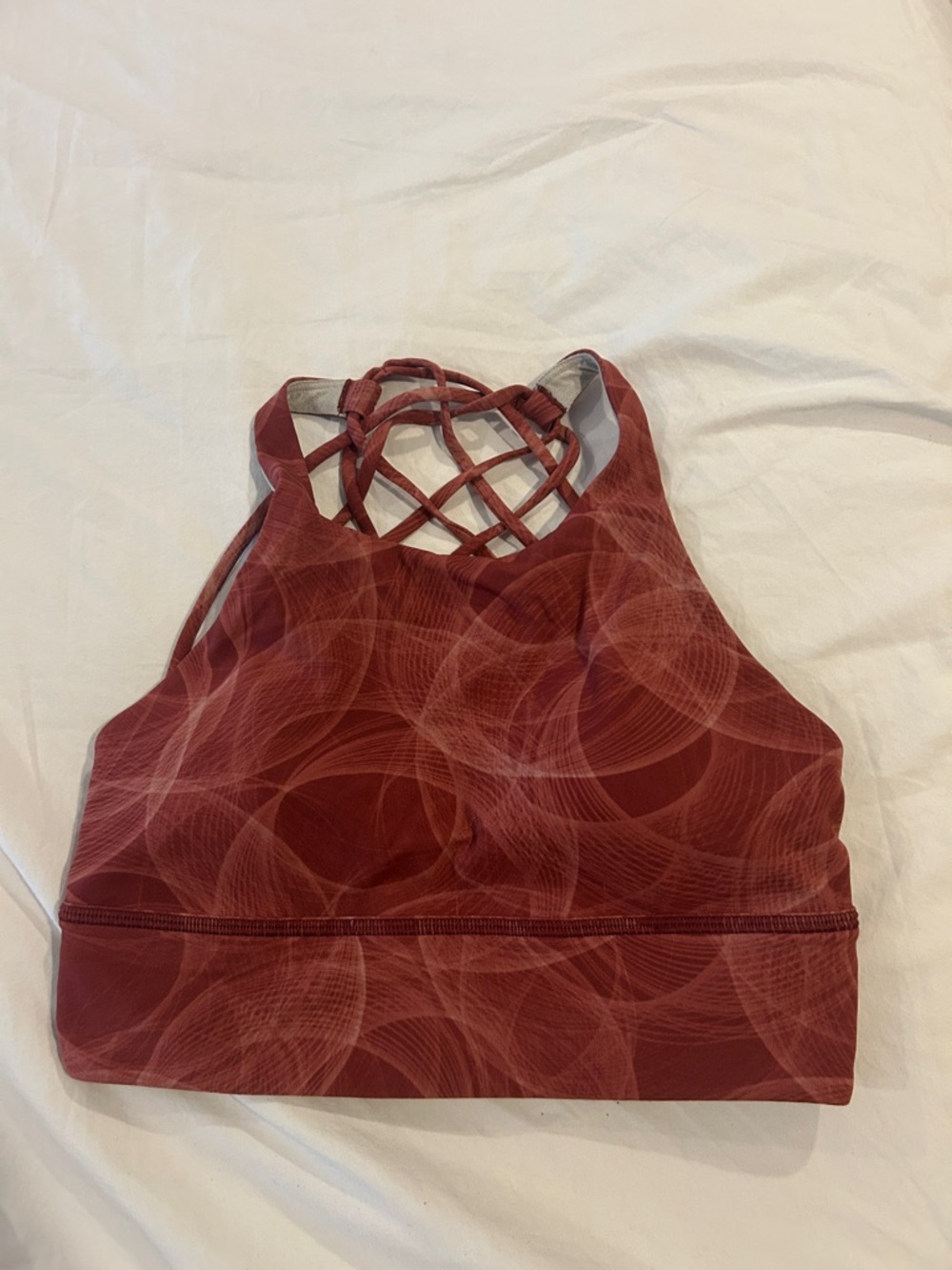 Lululemon Women’s Strappy High Neck Sports Bra - Rust size 6